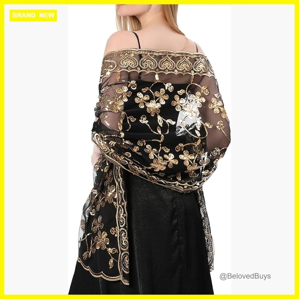Large Chiffon Shawl Wrap for Evening Dresses Formal Wedding Elegant